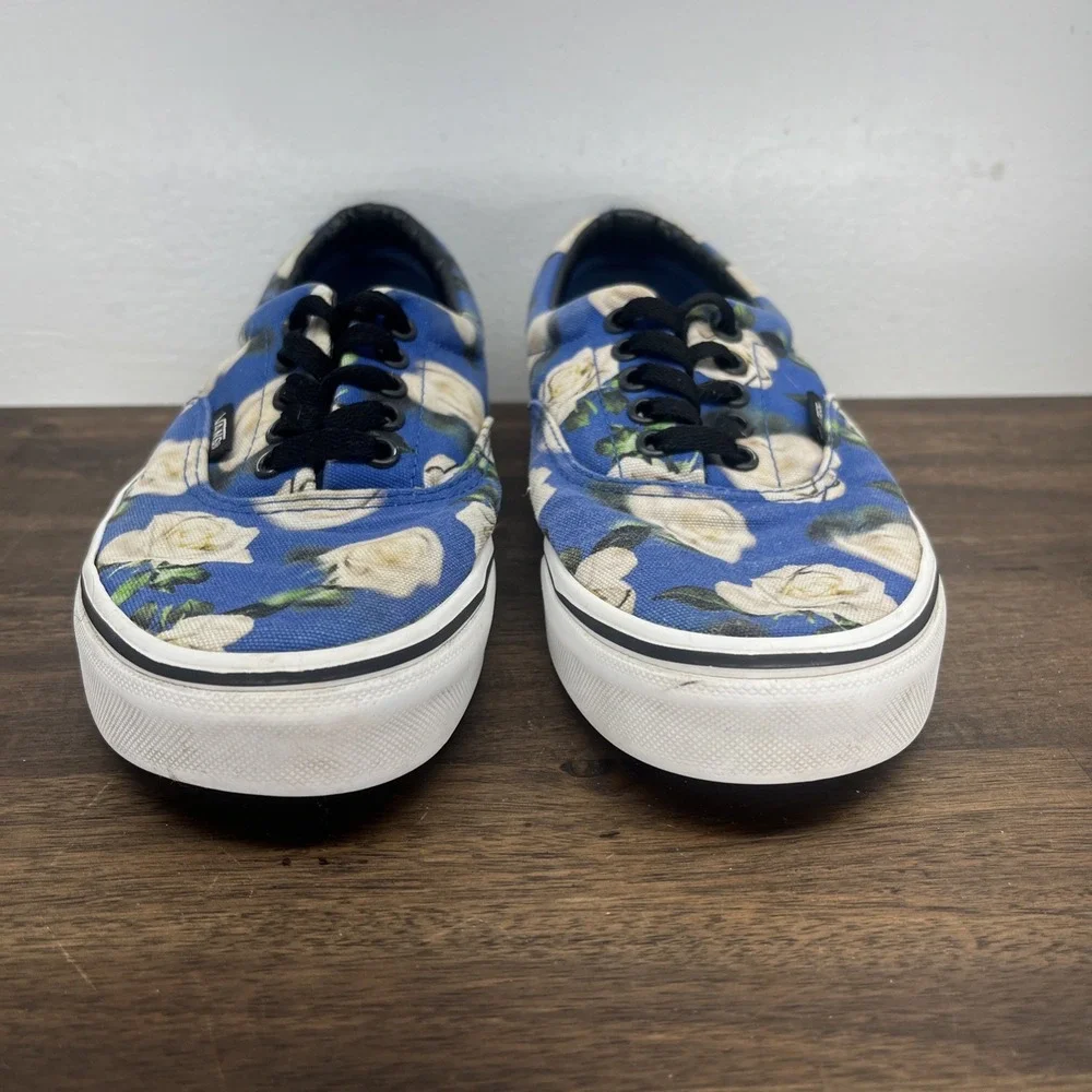 Vans Romantic Floral Lapis Blue Low Top Skate Shoes Men's 7 Womens 8.5 Floral - Picture 3 of 15